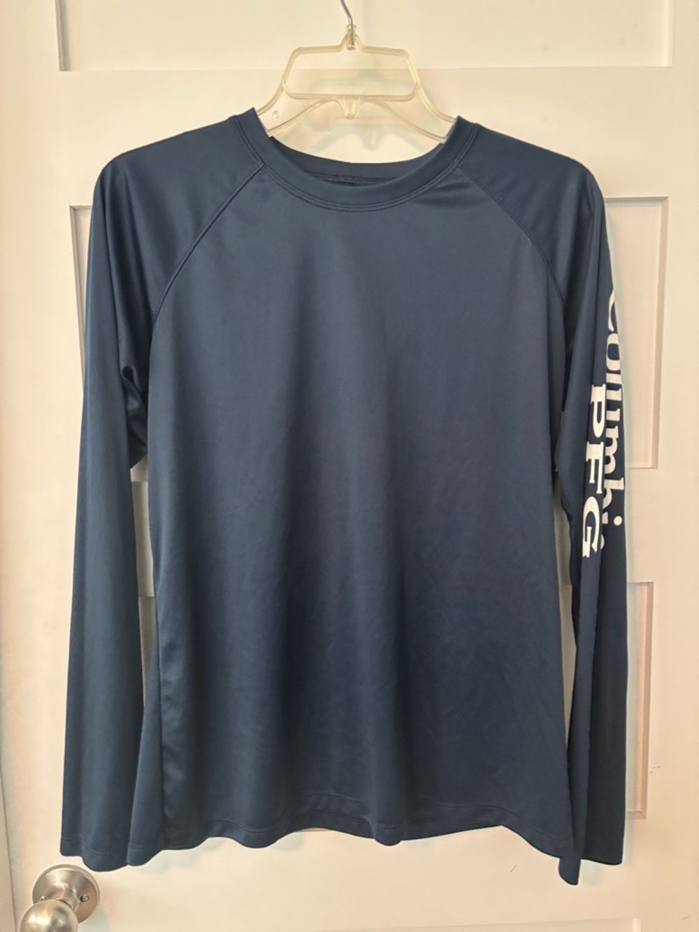 Columbia PFG Long Sleeve Sun Swim Shirt Navy Omni Shade Sun Protection